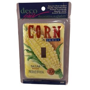 CORN ON THE COB Single Flip Decorative Light Switch Wallplate Matching Screws